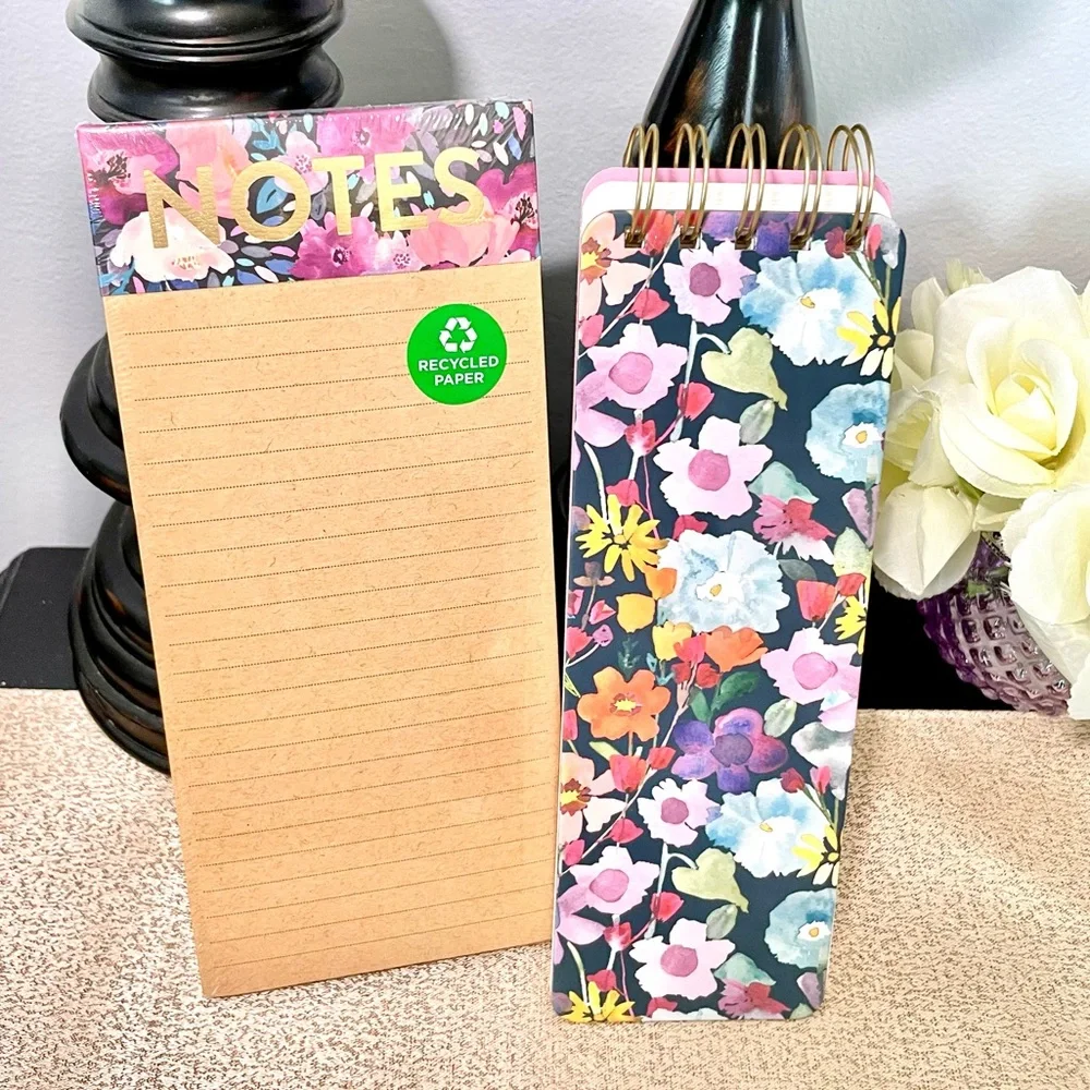 NWT FLORAL Hardcover Notebook/Journal Notepad Stationery Bundle